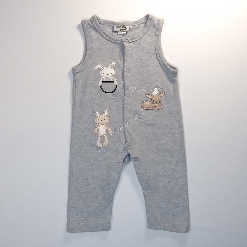 chick pea Gray Sleeveless Onesie US 6-9M